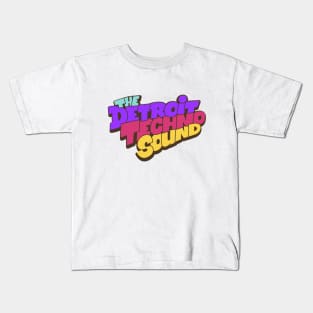 The Detroit Techno Sound  - Awesome Detroit Techno Typography Kids T-Shirt